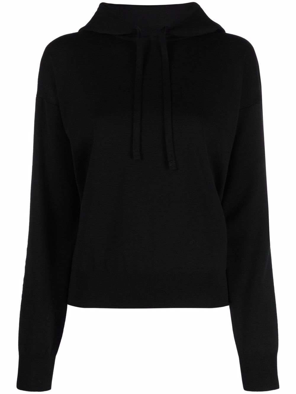 logo-knit hoodie - 1