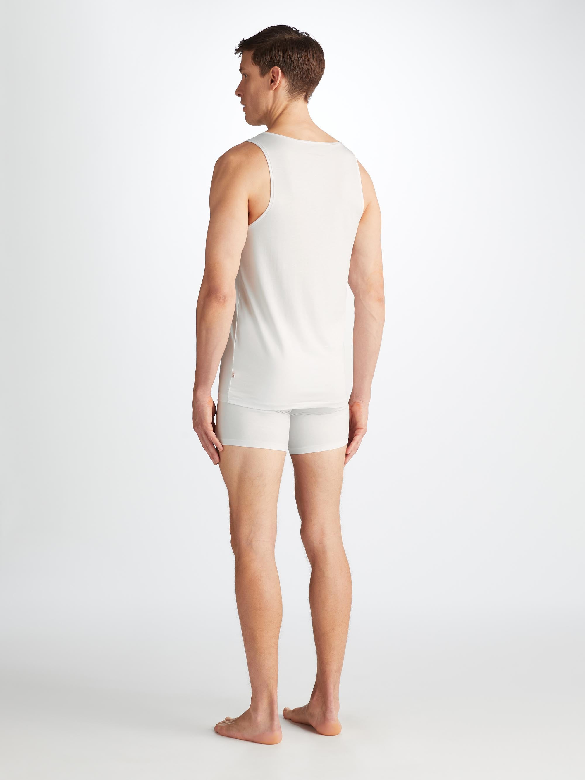 Men's Underwear Vest Jack Pima Cotton Stretch White - 4