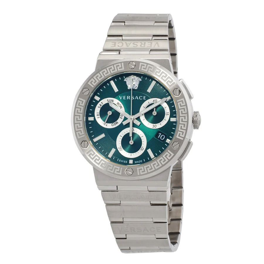 Versace Chronograph Quartz Green Dial Men's Watch VEZ900121 - 1
