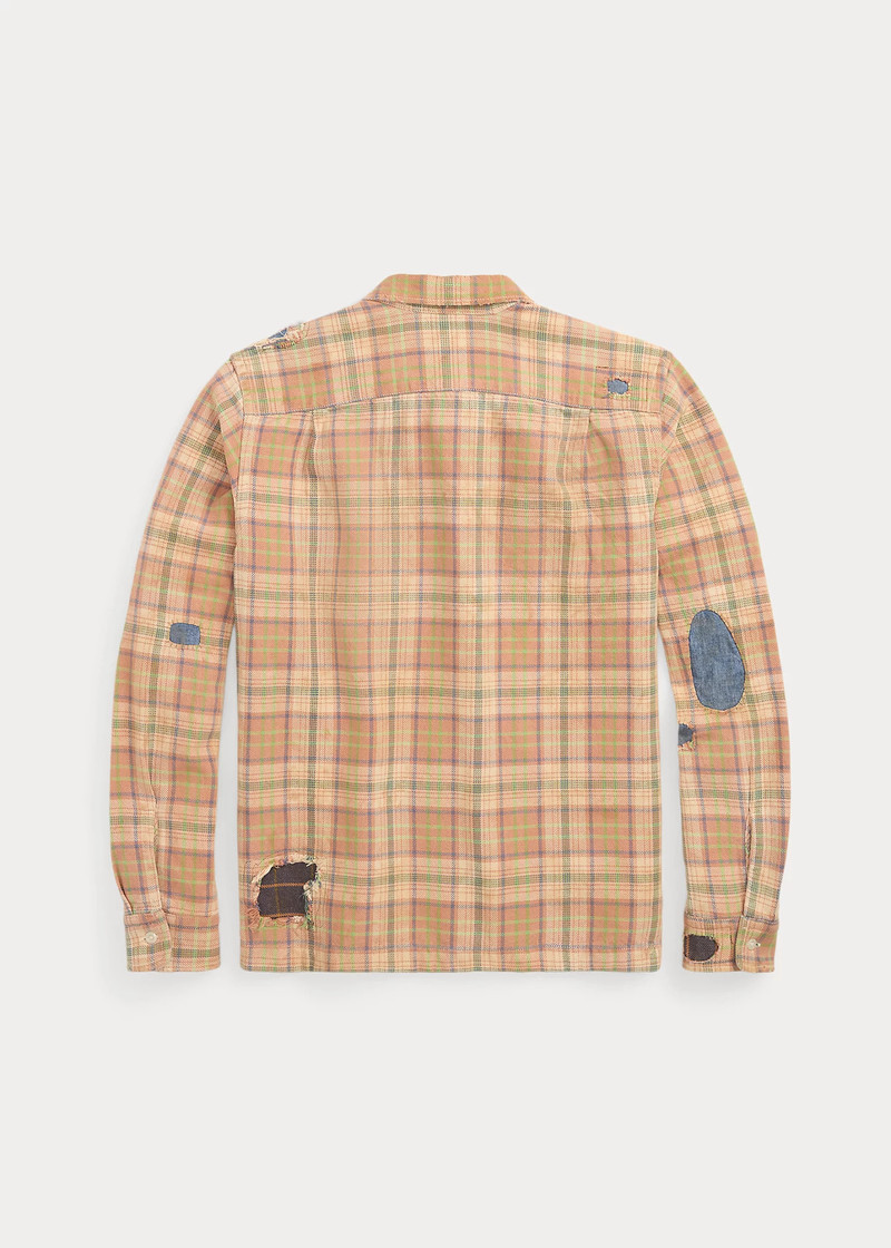 RRL by Ralph Lauren Repaired Plaid Twill Camp Shirt outlook