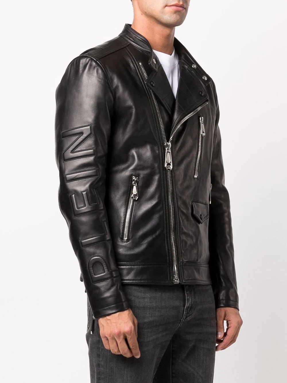 leather biker jacket - 3