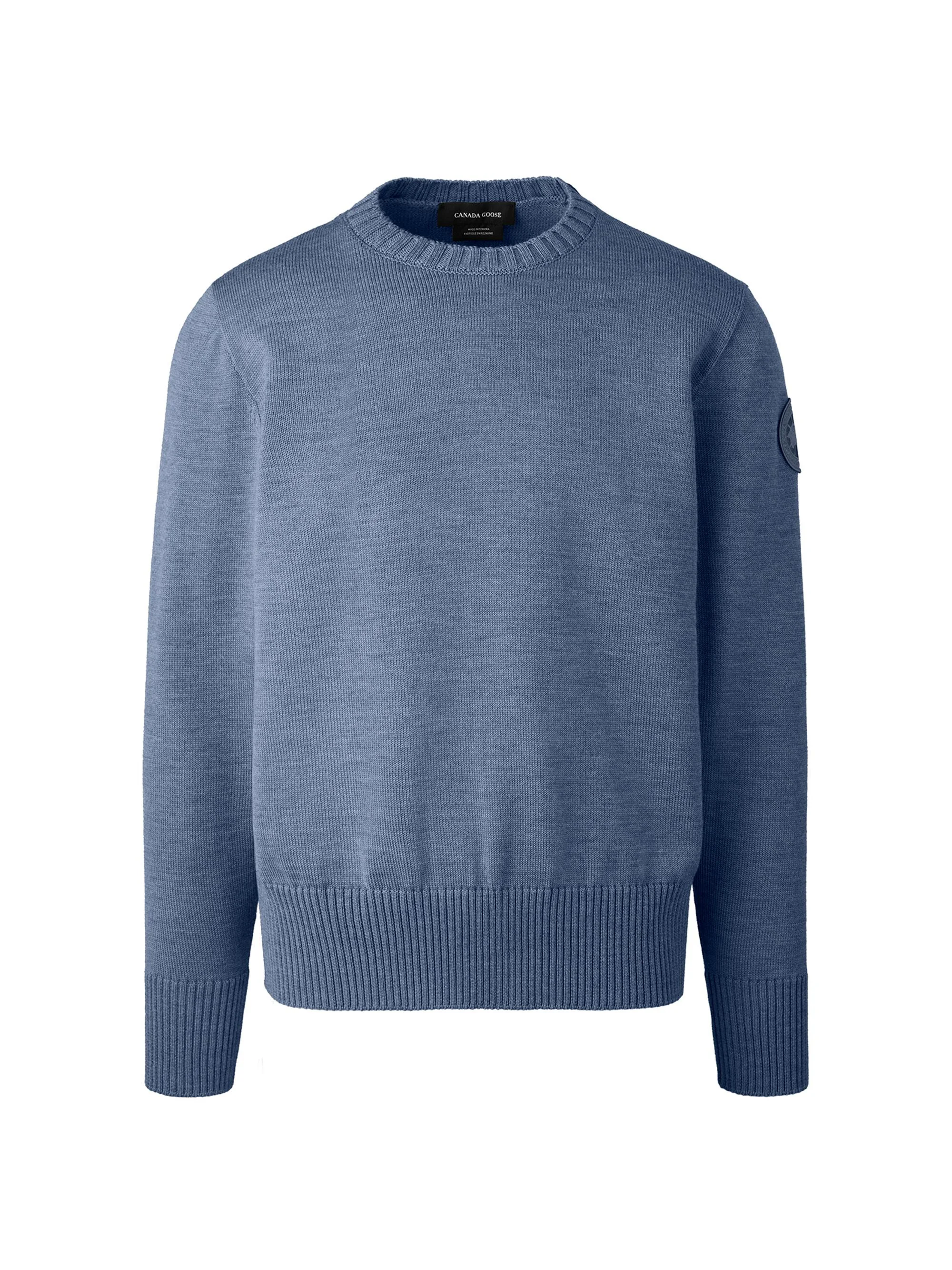 Men's Rosseau Wool Crewneck Sweater - Ozone Blue Heather - 1