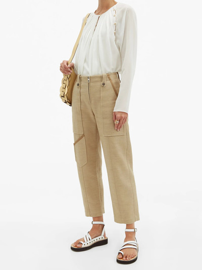 Chloé Pleated silk-georgette blouse outlook