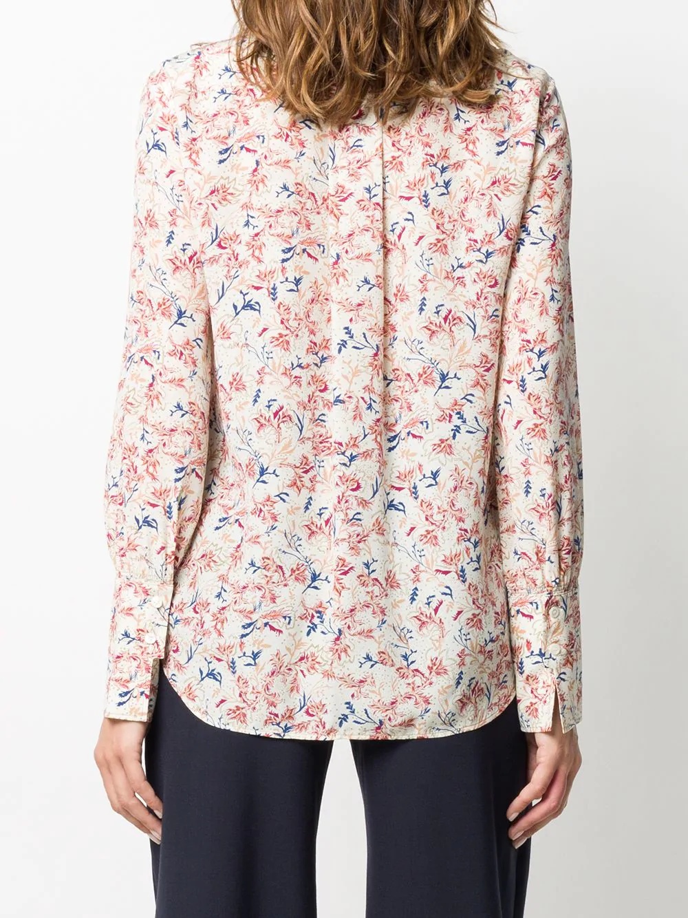 floral-print silk shirt - 4