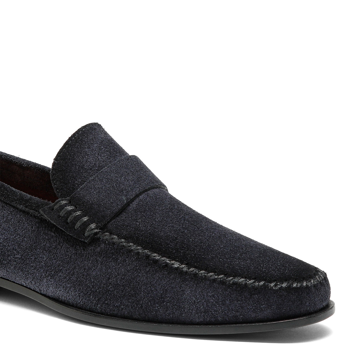 Men's blue suede penny loafer - 5