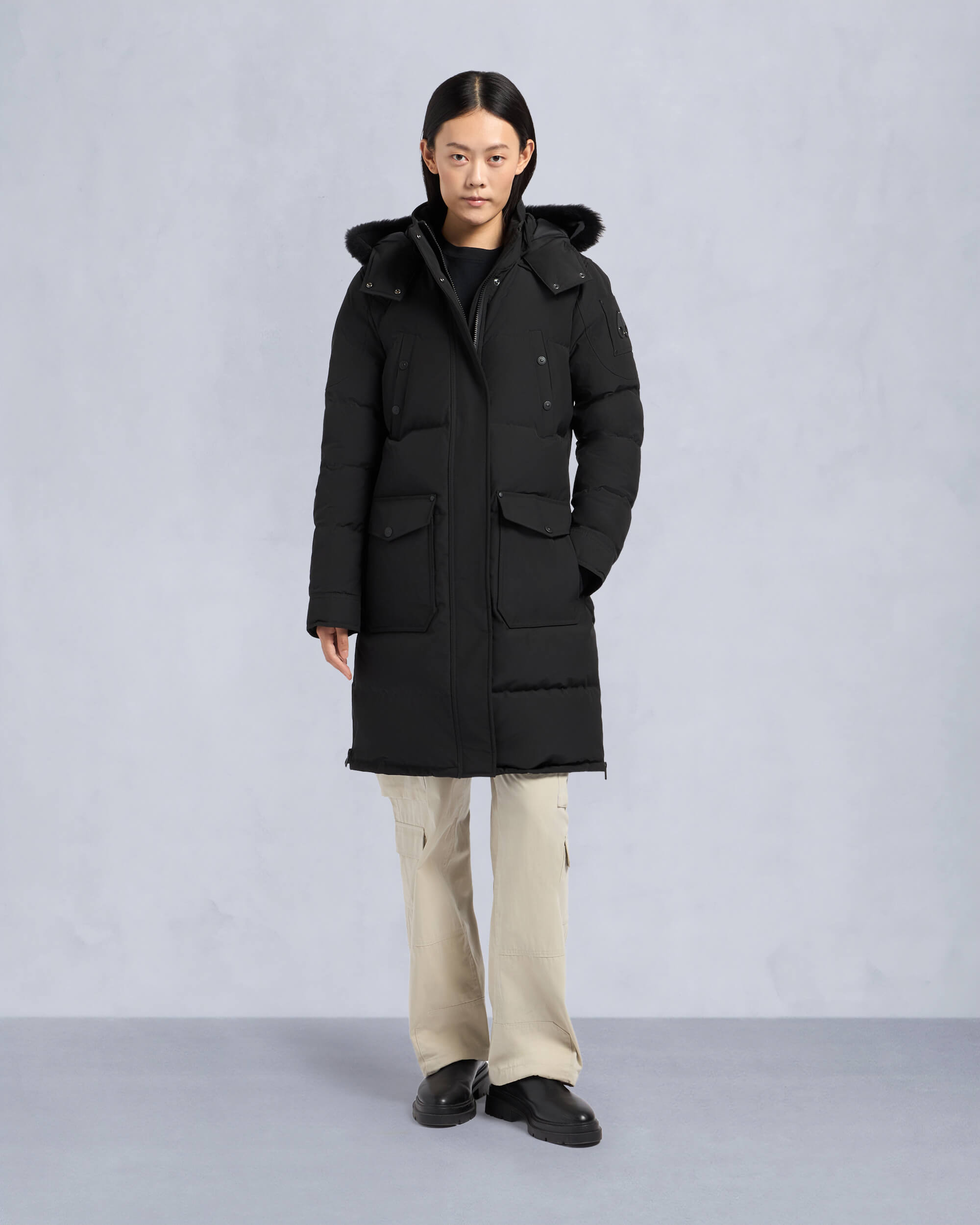ONYX SHEARLING CAUSAPSCAL PARKA - 2