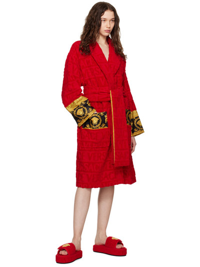 VERSACE Red Allover Slippers outlook