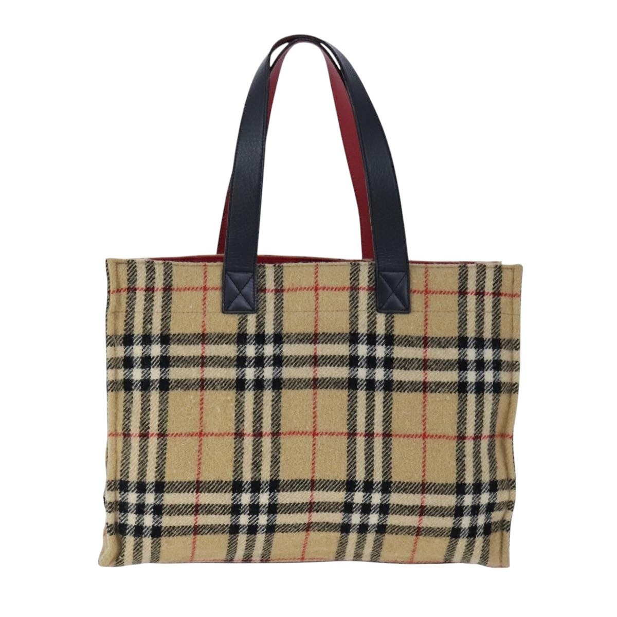 Burberry Nova Check Hand Bag Cotton Beige - 13
