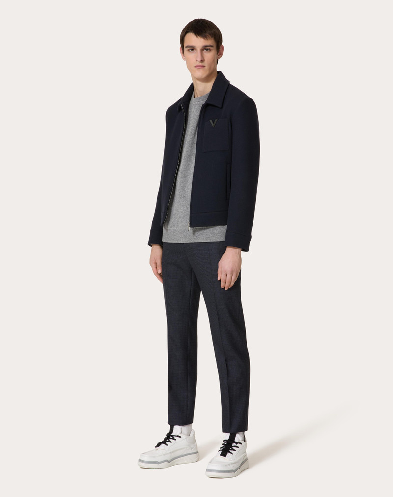 Valentino WOOL JACKET WITH METALLIC V DETAIL outlook