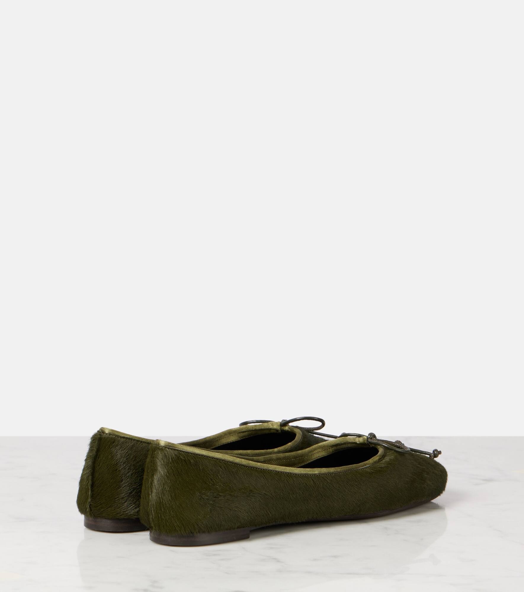 Charlotte calf hair ballet flats - 2