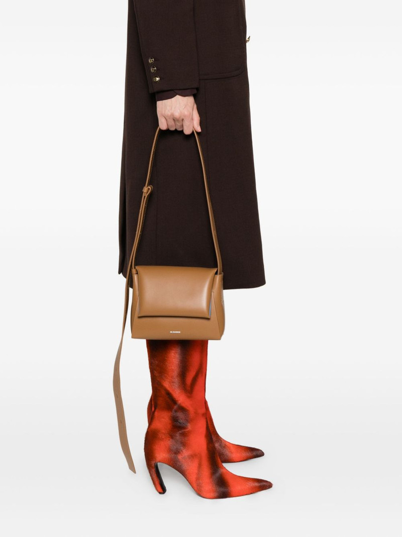 Jil Sander logo-print leather shoulder bag outlook