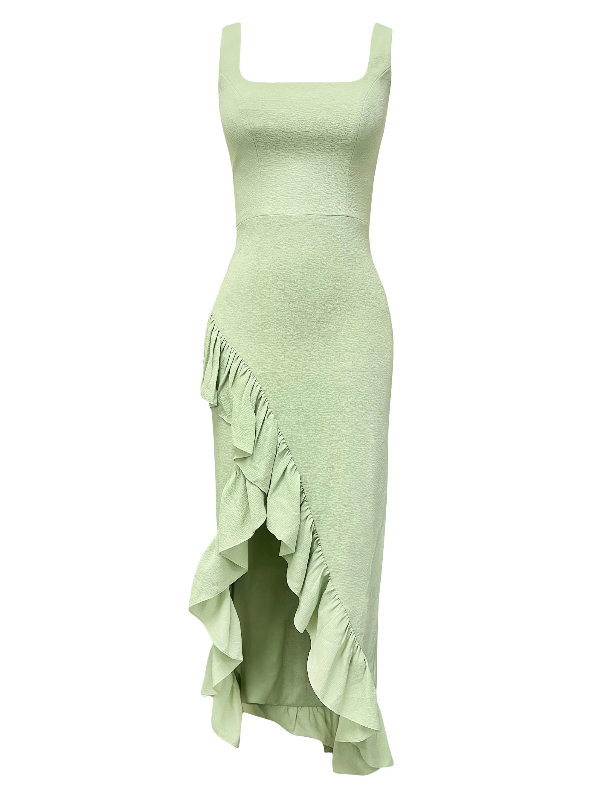 Women's Charlene Ruffle Mermaid Gown - Sage - 1