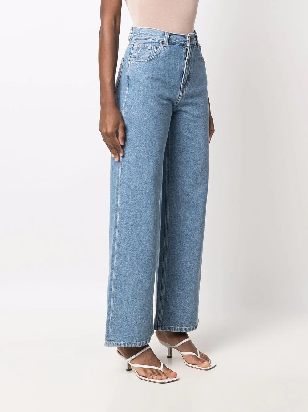 logo-patch straight-leg jeans - 3