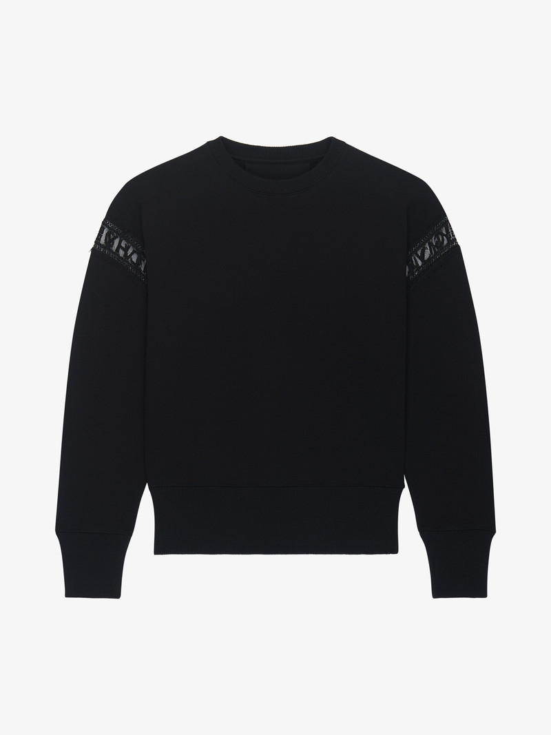 GIVENCHY SWEATSHIRT WITH LACE WEBBING 1