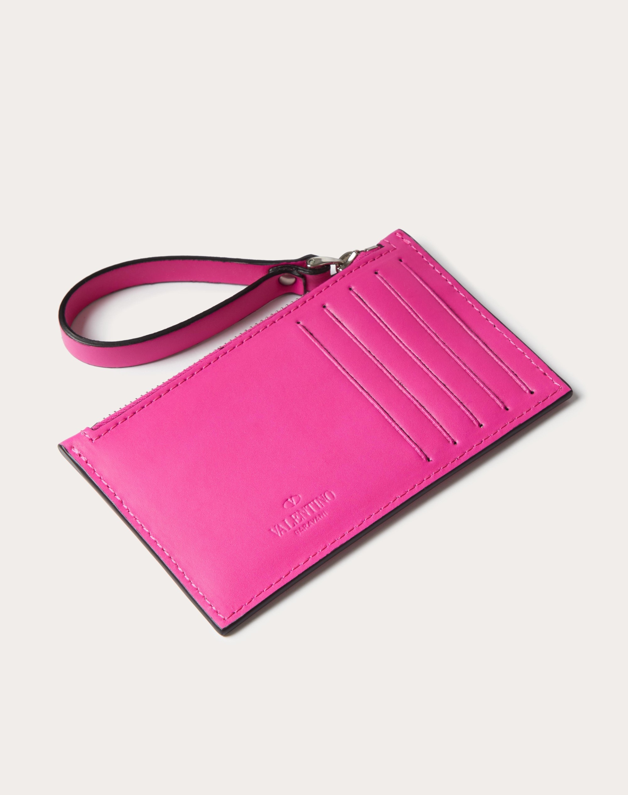 VLTN CALFSKIN CARD HOLDER - 3