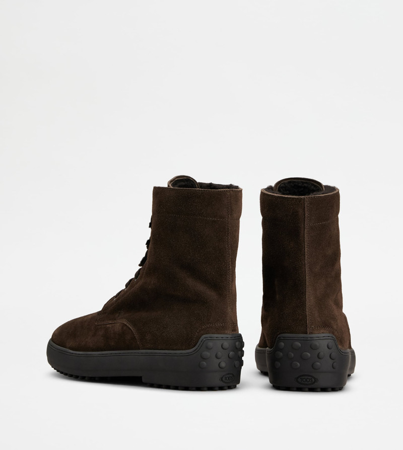 Tod's WINTER GOMMINO ANKLE BOOTS IN SUEDE - BROWN outlook