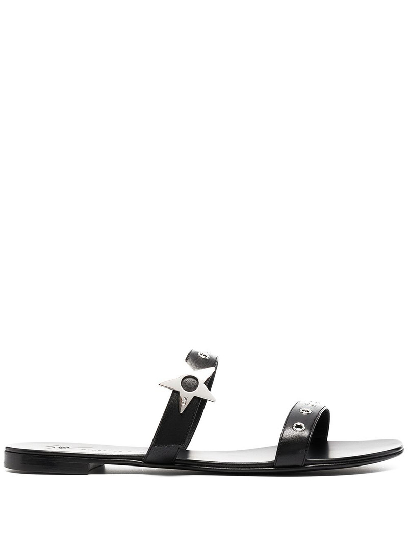 star-embellishment flat sandals 1