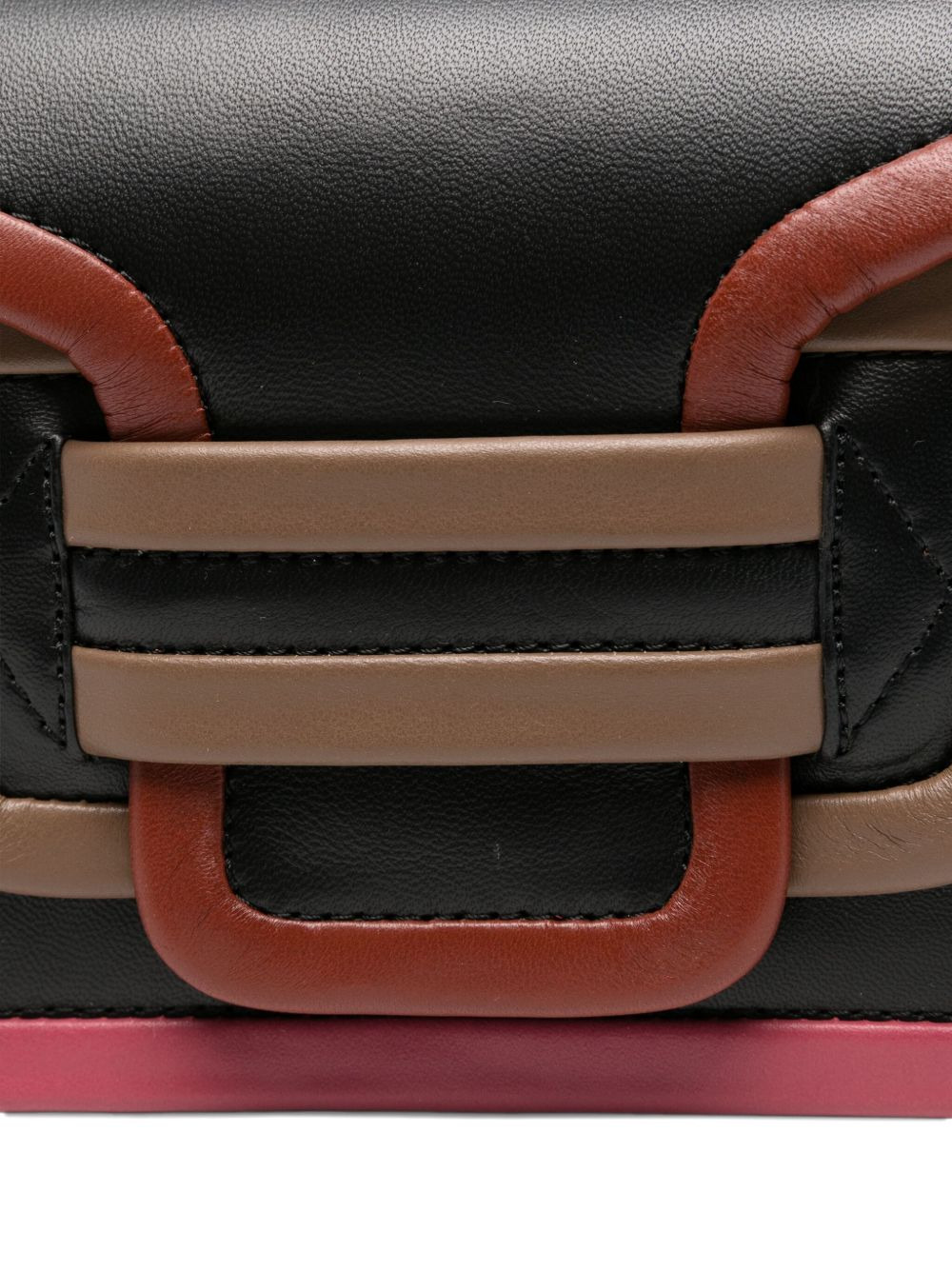 panelled leather tote bag - 4