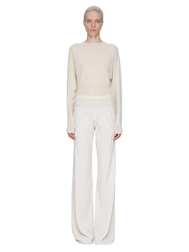 Rick Owens Cropped Semi-Sheer Wool Jumper outlook