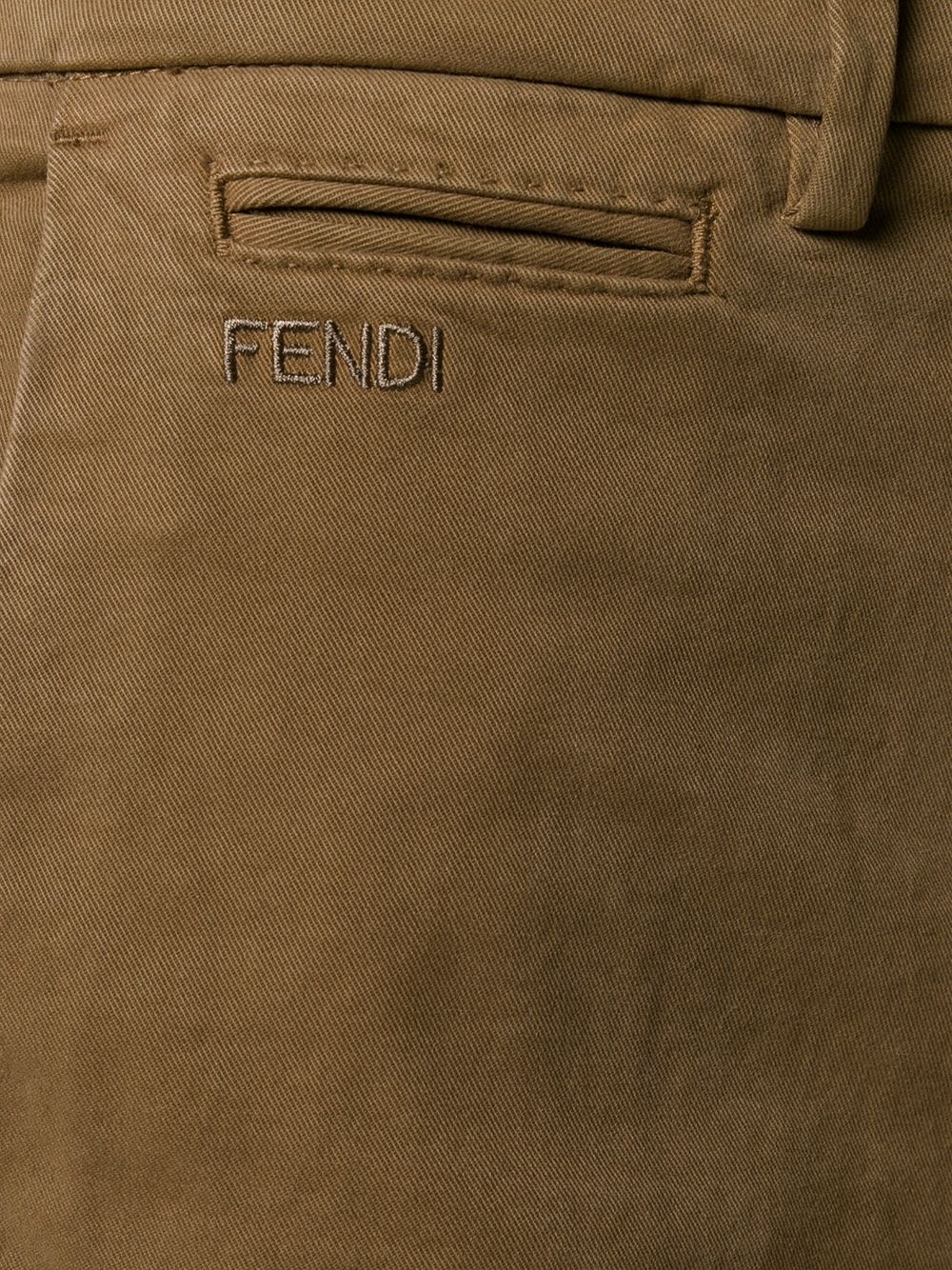 ribbed detailing chino trousers - 5