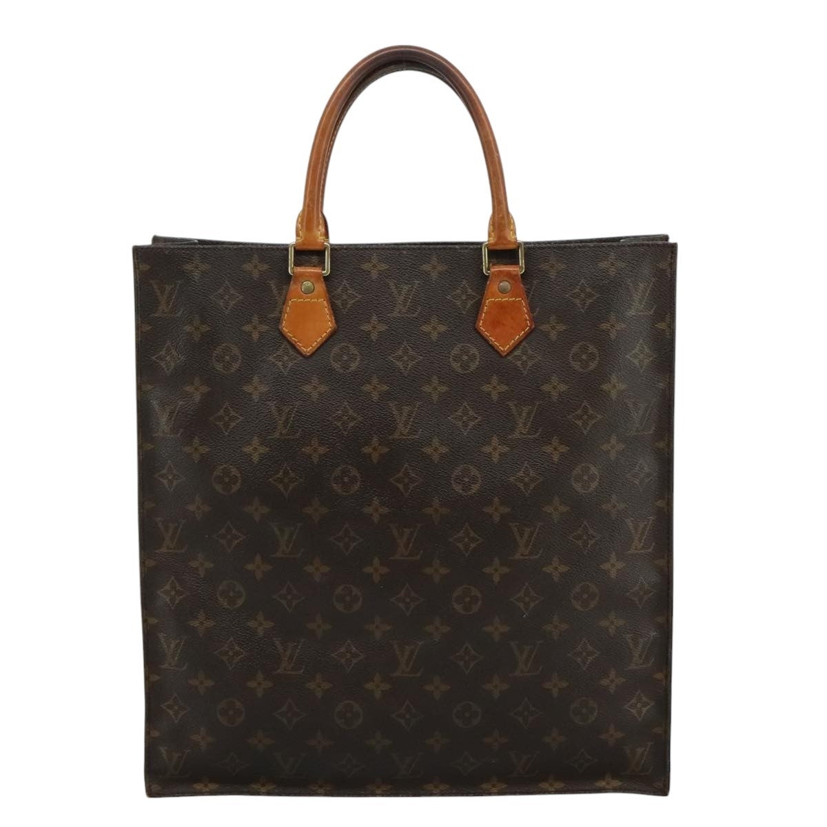 LOUIS VUITTON Monogram Sac Plat Hand Bag M51140 - 2