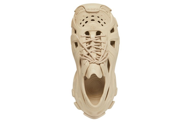 (WMNS) Balenciaga HD Lace Up Cut Out Sneakers 'Beige' 702416W3CES9300 - 3