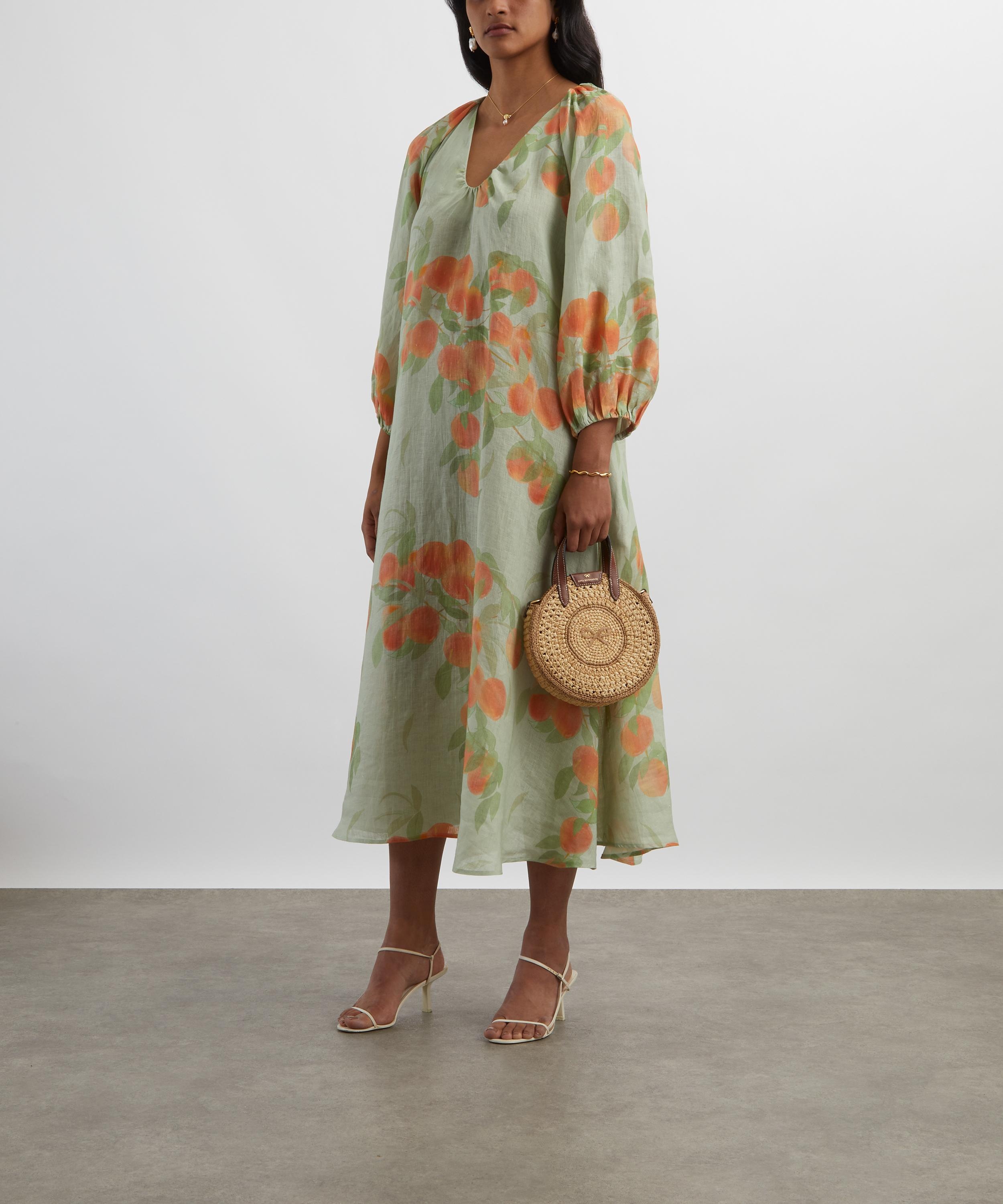 Georgette Peach Tree Maxi Dress - 2