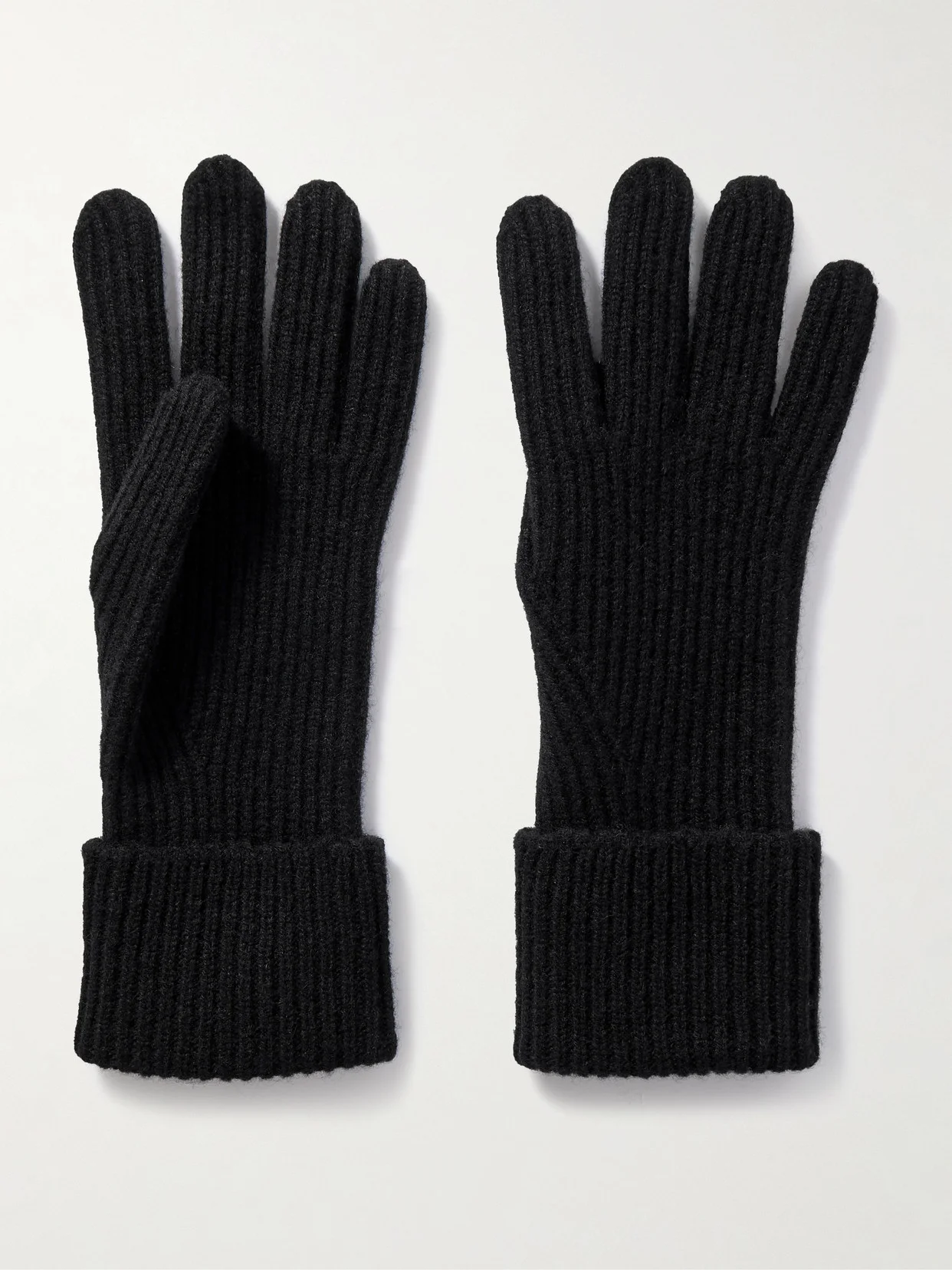 Juliann Ribbed Cashmere Gloves - 1