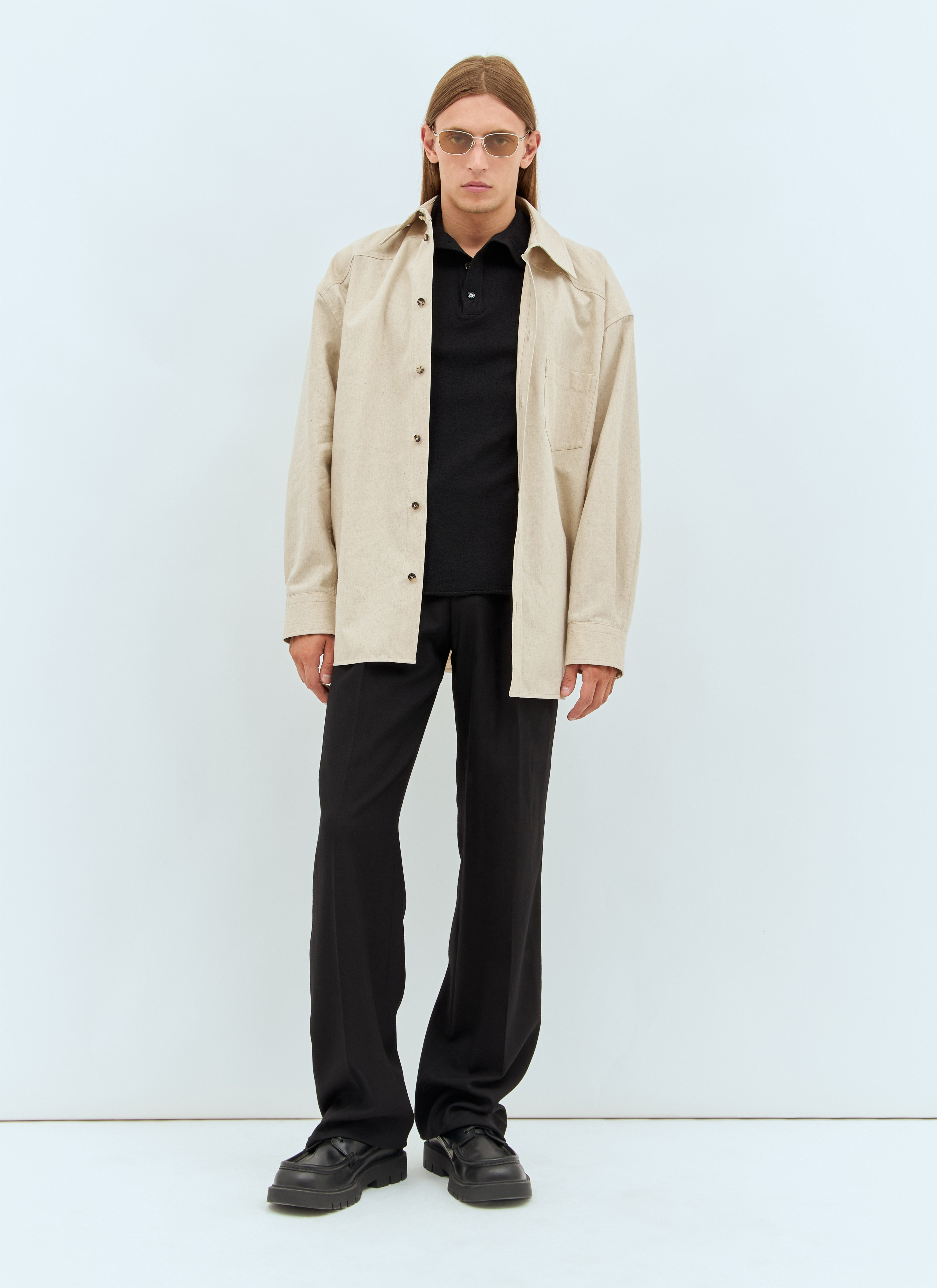 Bottega Veneta Men Distorted High Neck Wool Sweater - 4