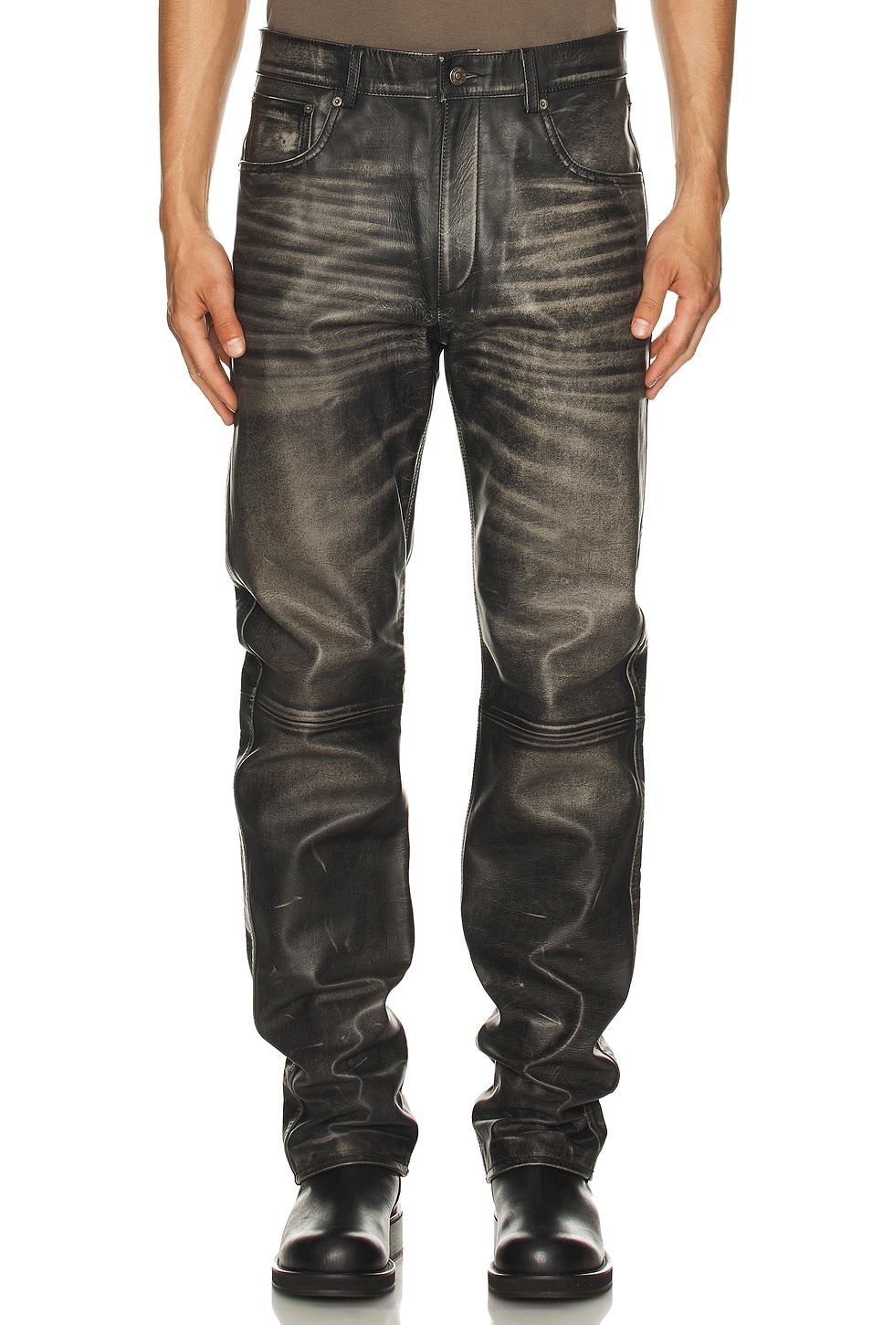 Leather Fivepocket Leather Jean - 3