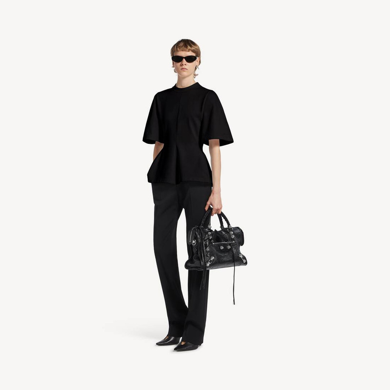 BALENCIAGA Women's Shaped T-shirt in Black outlook