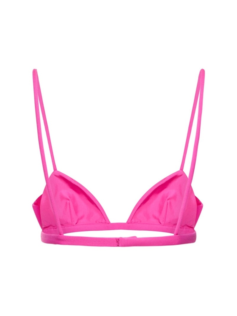 Wool & silk crepe couture triangle bra - 5