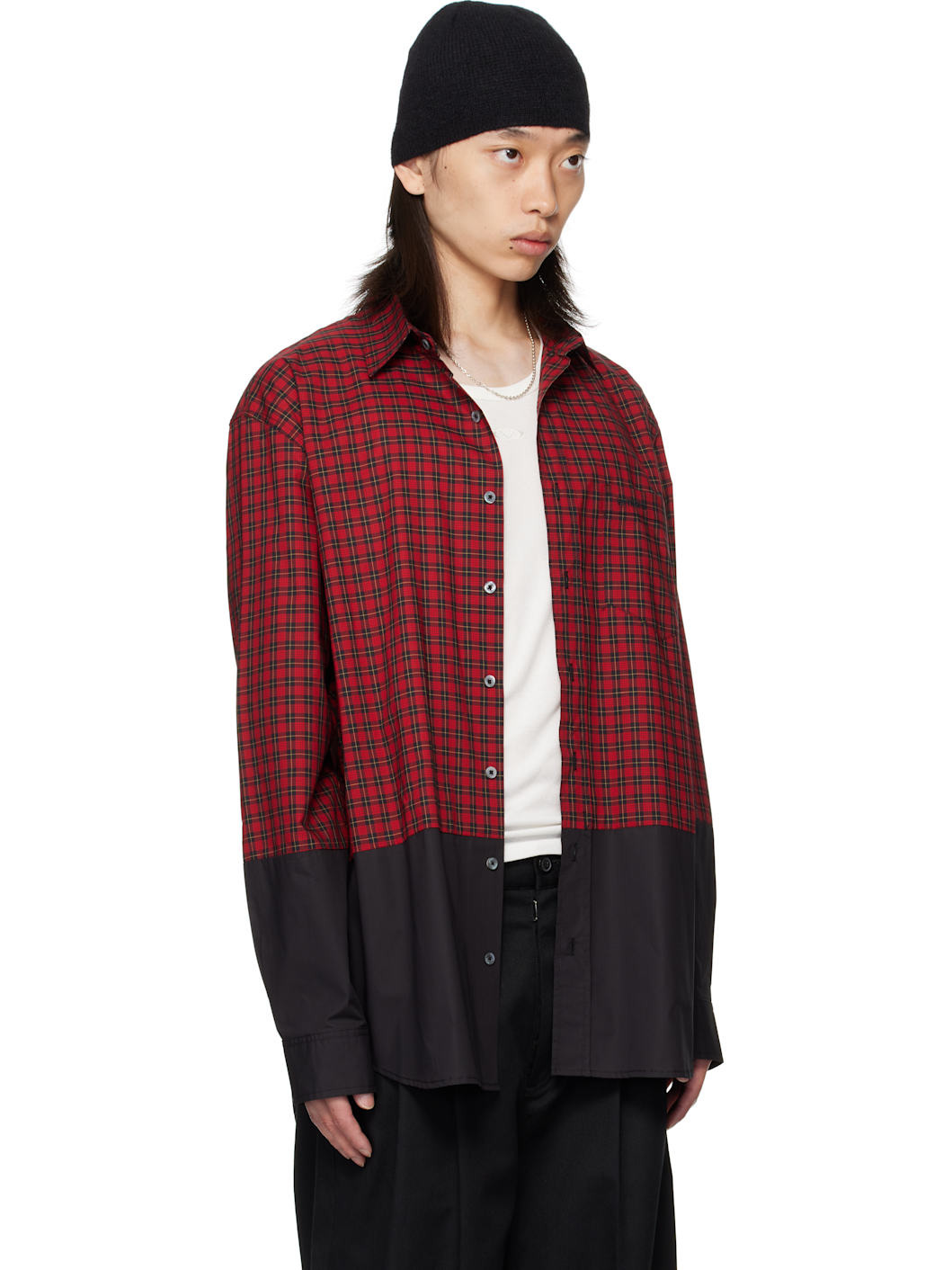 Red & Black Splitted Shirt - 2