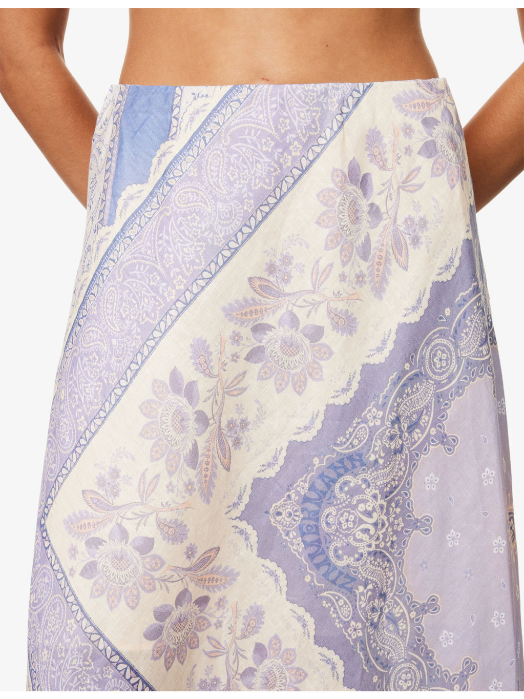 Lucky Bias-Cut Linen Maxi Skirt - 5