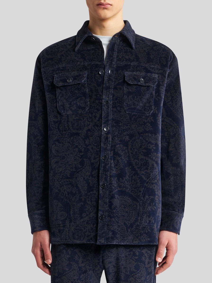 JACQUARD CHENILLE OVERSHIRT - 2