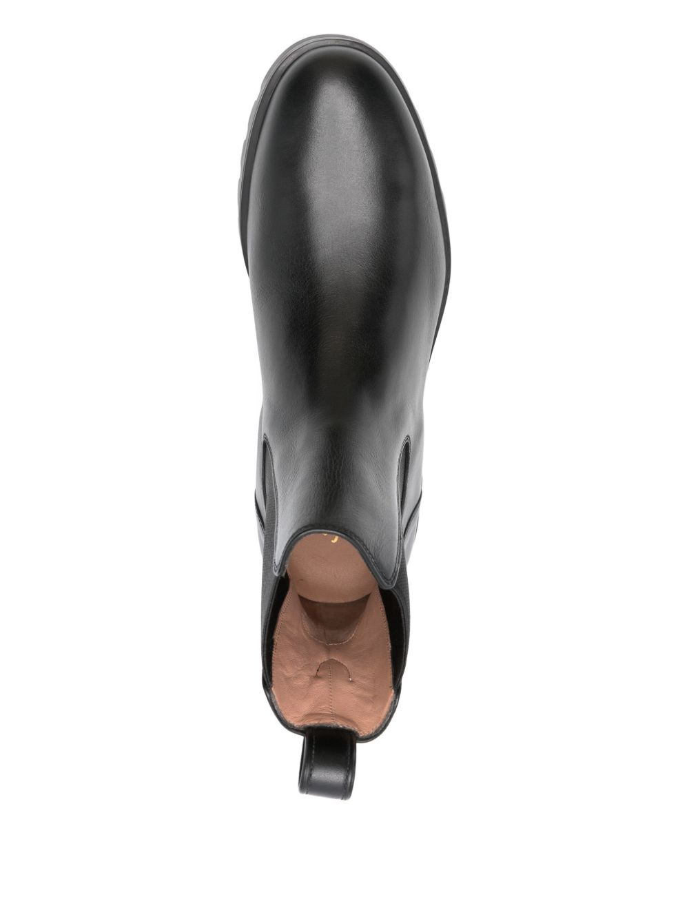 elastic-panel leather boots - 4