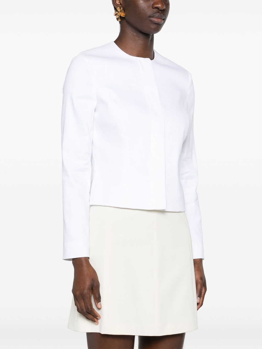peplum-hem cropped jacket - 3