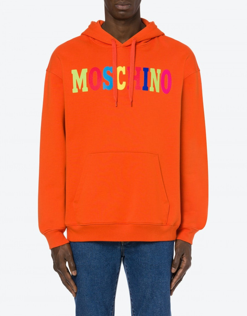 Moschino MULTICOLOR LOGO HOODIE outlook