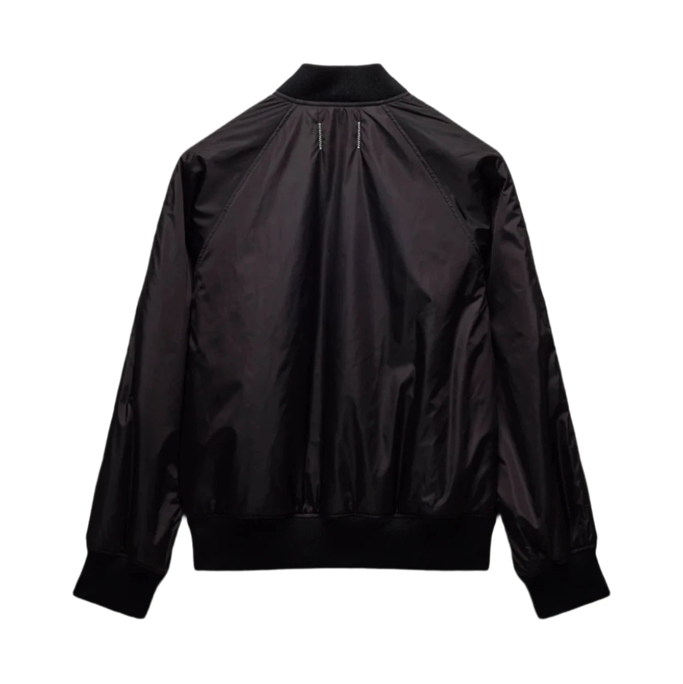 Econyl Satin Nylon Stadium Jacket Black - 4