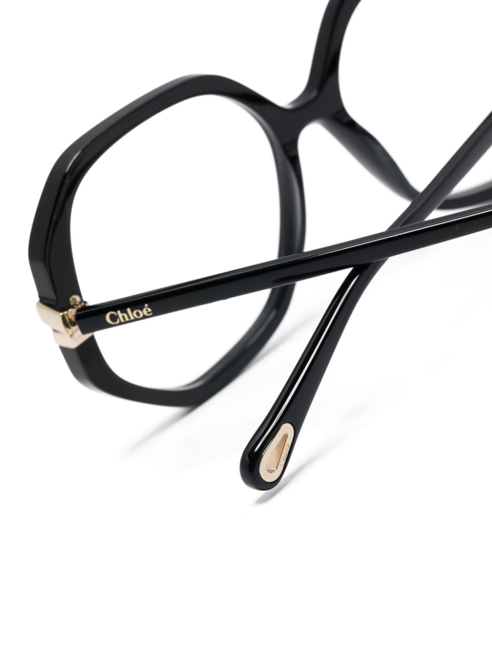 logo-debossed square-frame glasses - 3