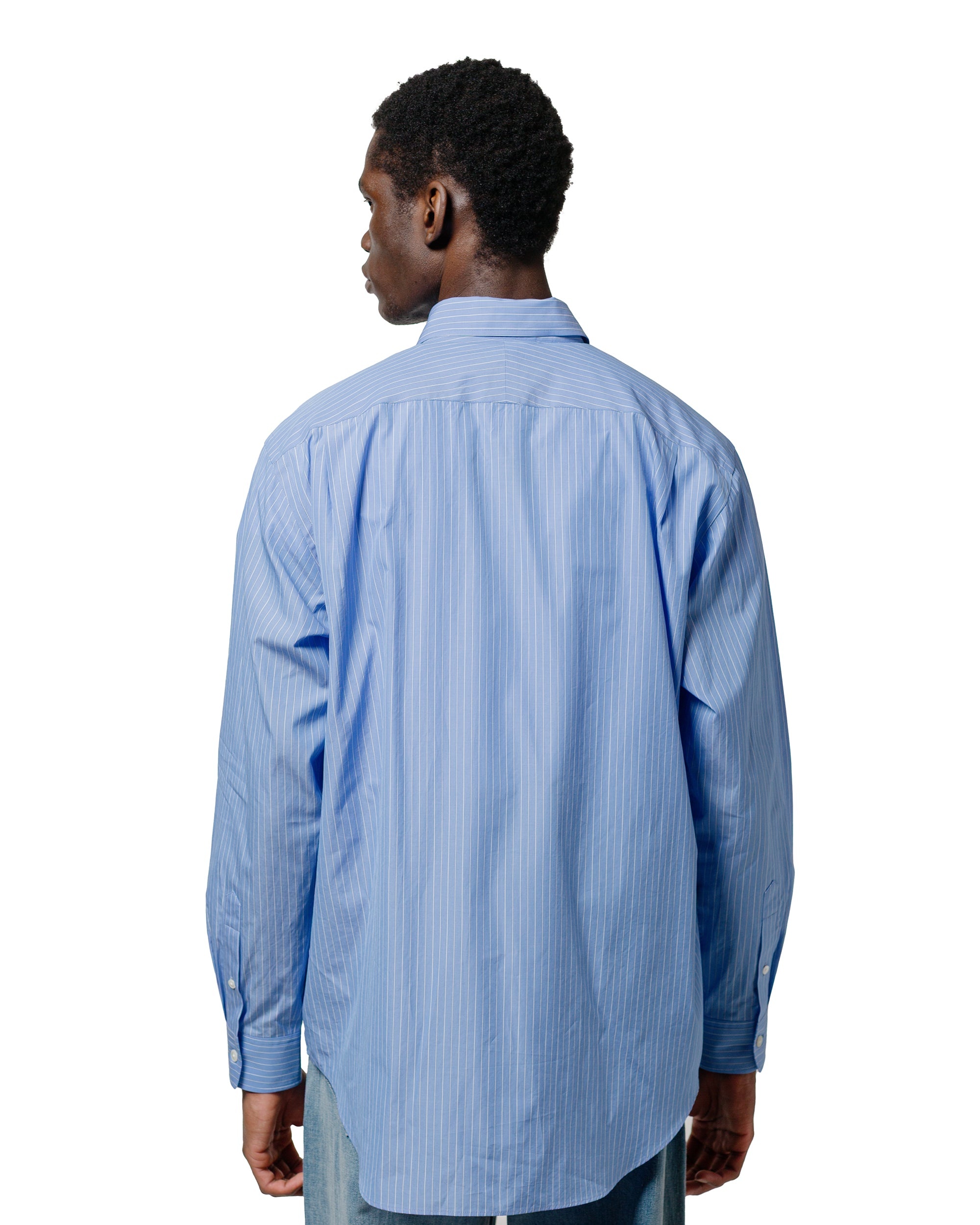 Suvin High Count Cloth Stripe Shirt Blue Stripe - 3