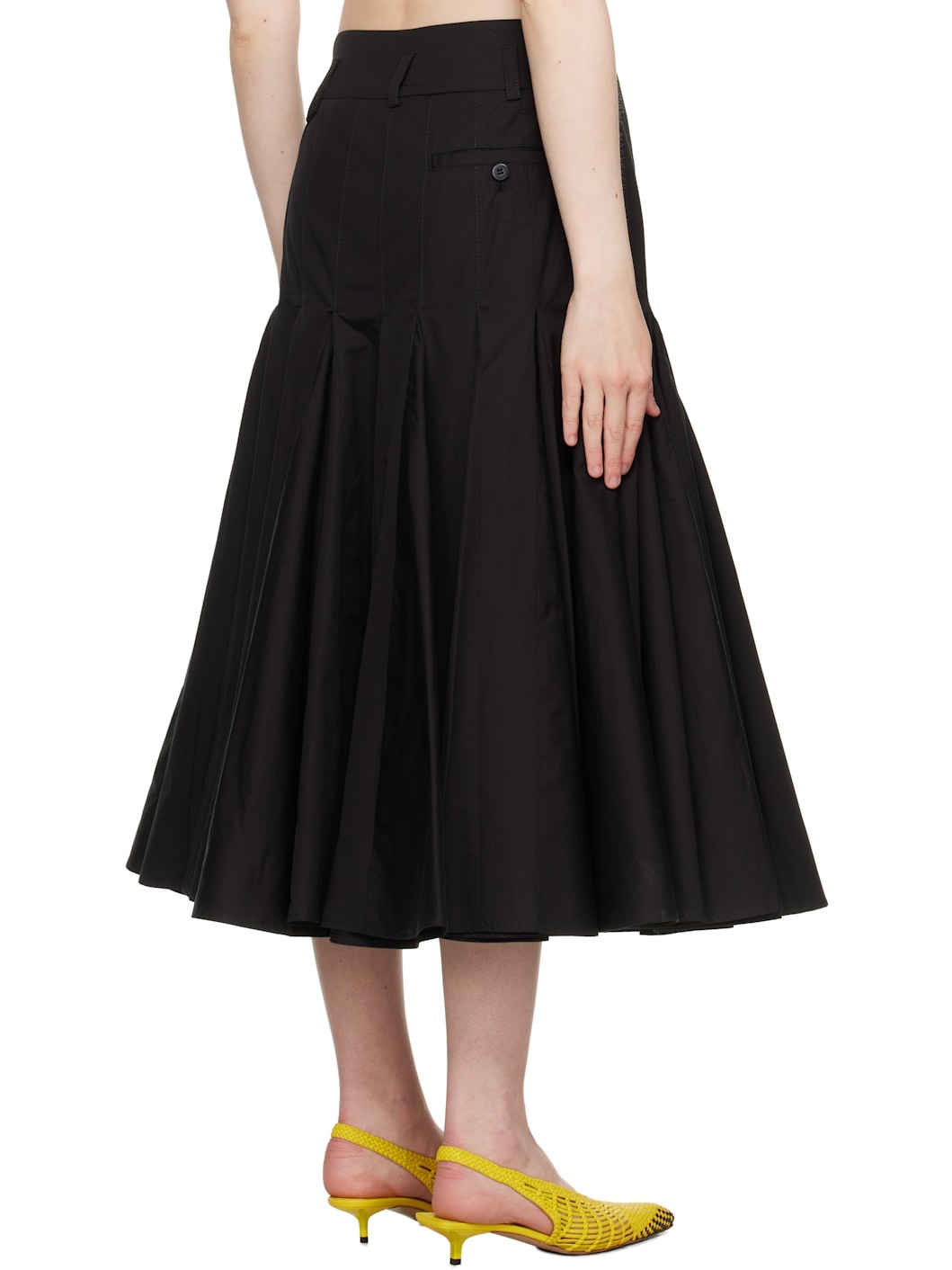Black La Croisière 'The Agave' Midi Skirt - 3