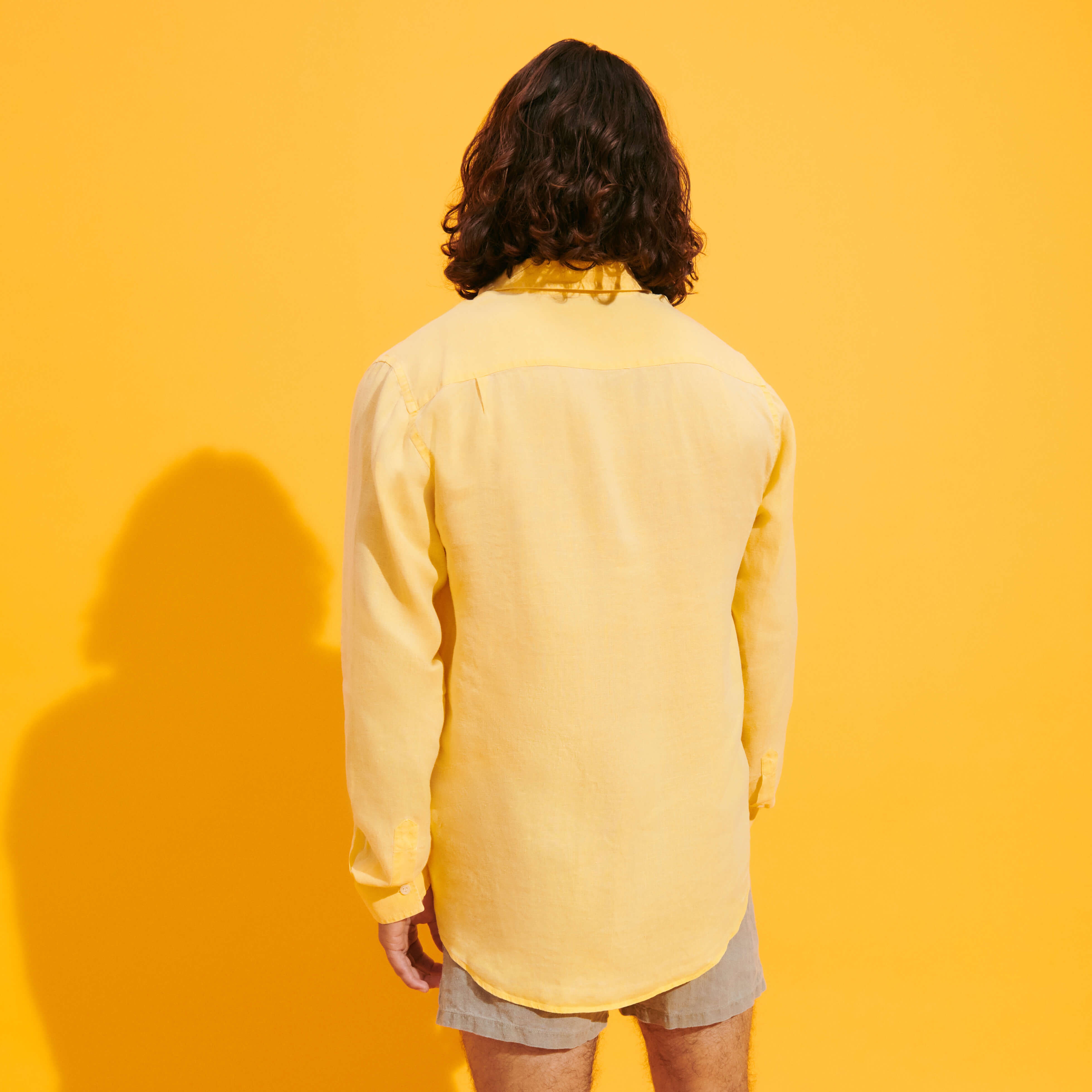 Men Linen Shirt Mineral Dye - 4