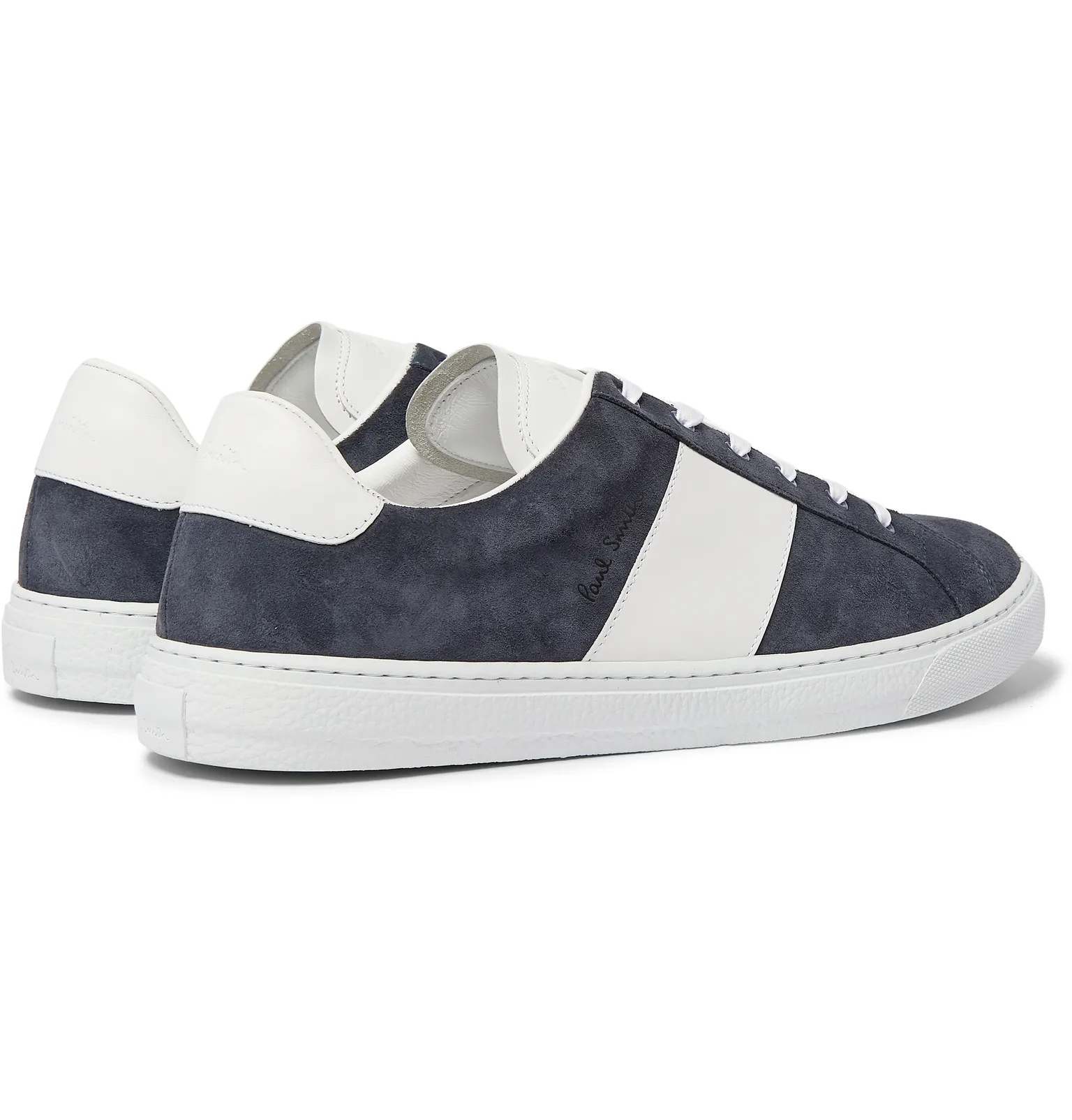 Hansen Leather-Trimmed Suede Sneakers - 6