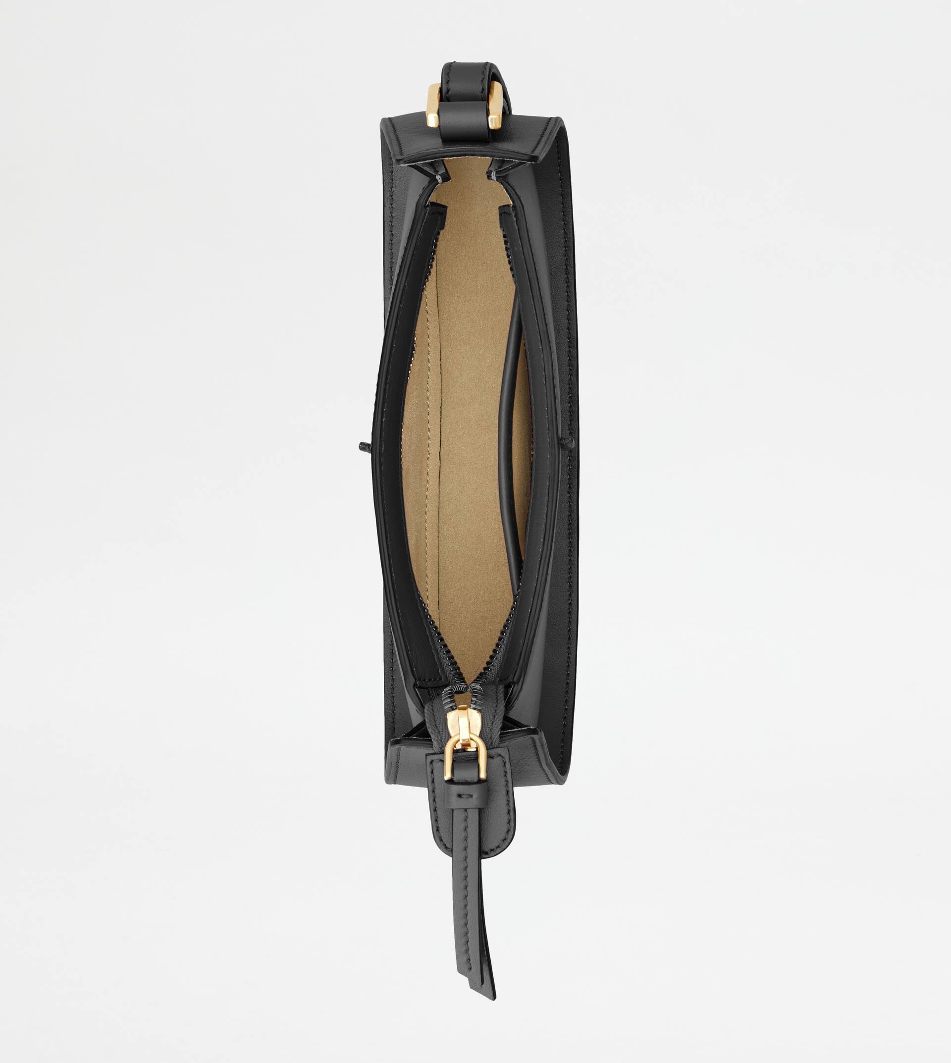 T TIMELESS SHOULDER BAG IN LEATHER MICRO - BLACK - 4