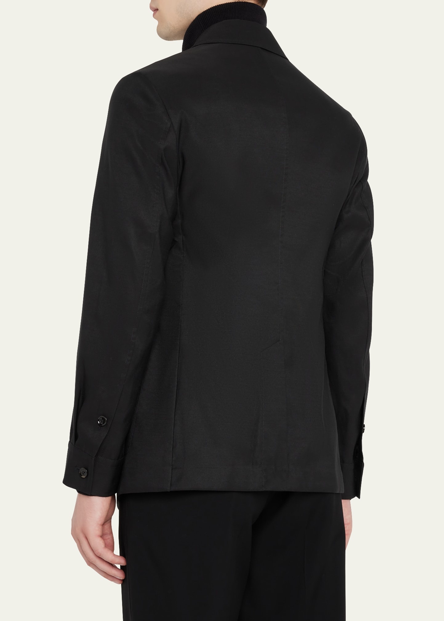 Men's Oversized Solid Sport Jacket - 3