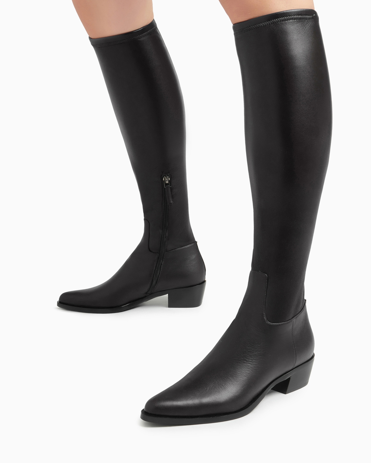 Stretch nappa-leather boots - 6