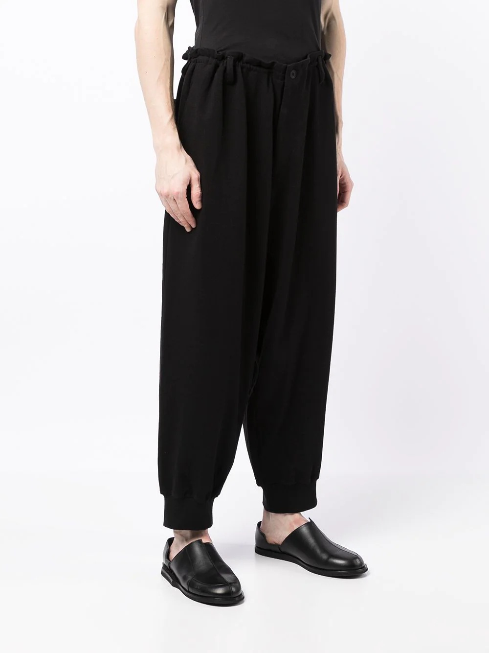 tapered-leg cotton trousers - 3