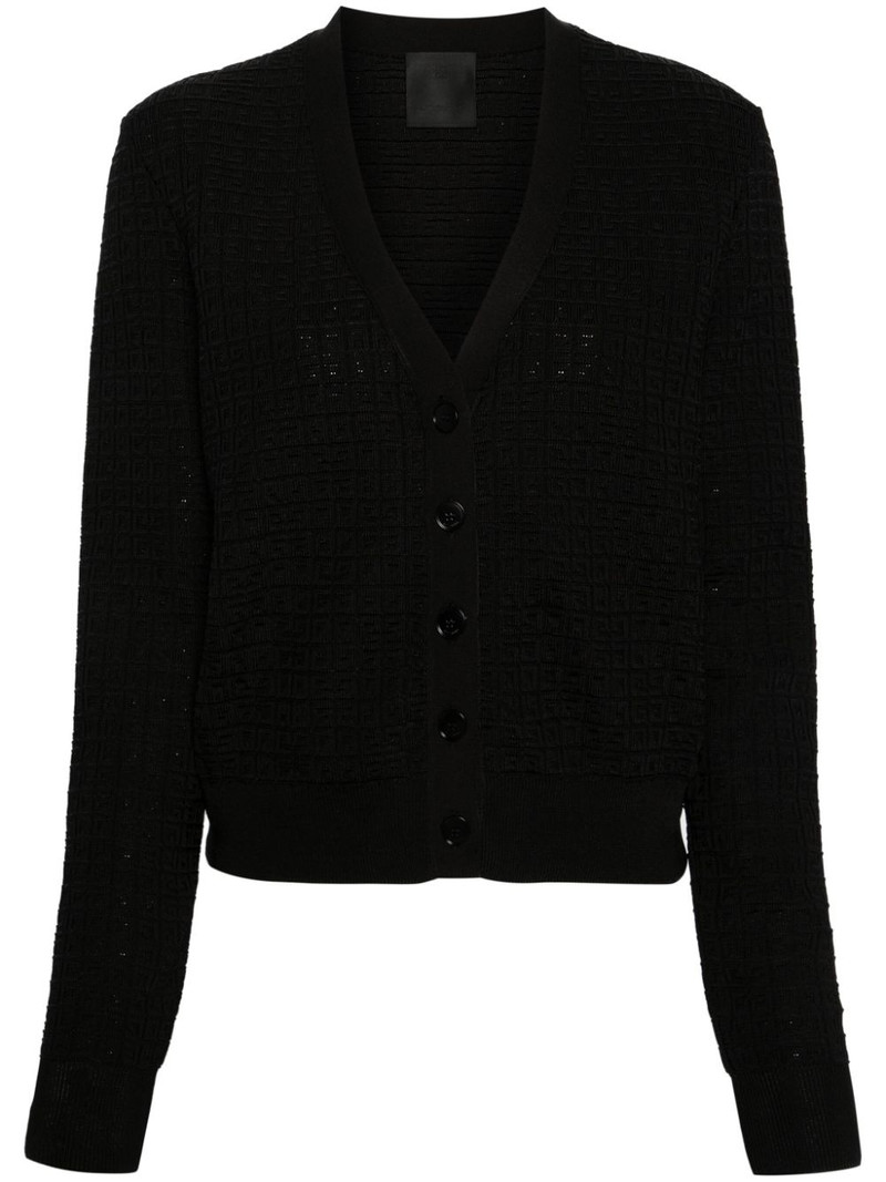 4G-jacquard V-neck cardigan 1