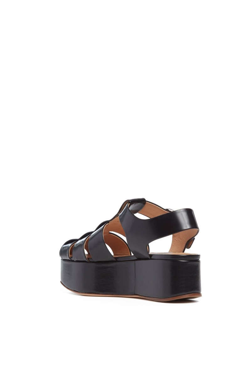 GABRIELA HEARST Mila Plateau Sandal in Black Leather outlook